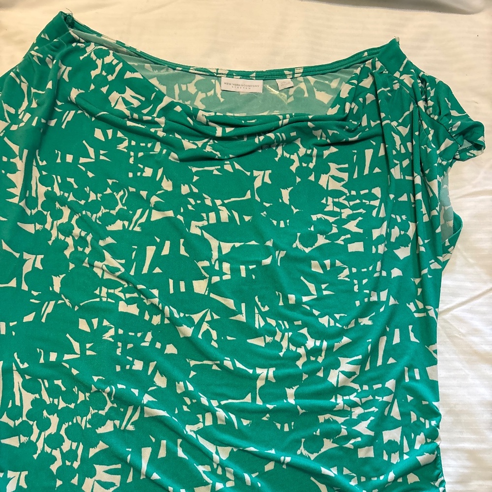 White and green blouse